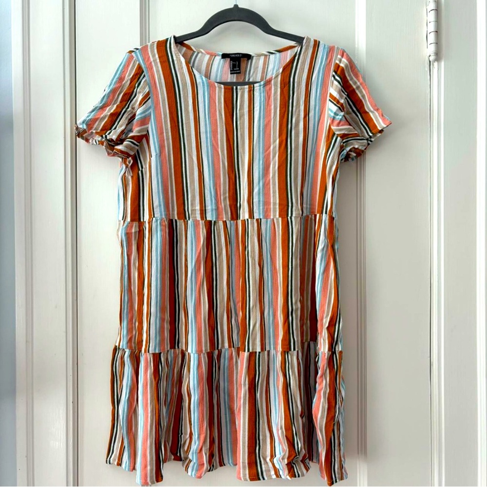 Striped Multicolor Dress, size large